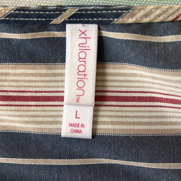 Xhilaration Boho Striped Lace Front Sleeveless Cinch Waist Dress - Picture 4 of 9